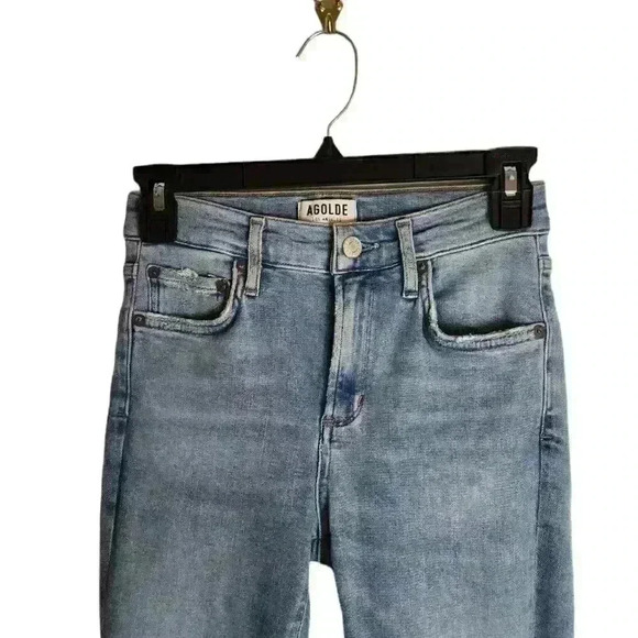 𝅺agolde Sophie High Rise Skinny Crop Jeans Color Scheme Size 25 - Picture 3 of 9